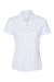 Adidas A231 Womens Performance Short Sleeve Polo Shirt White Flat Front