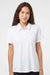 Adidas A231 Womens Performance Short Sleeve Polo Shirt White Model Front