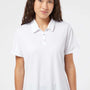 Adidas Womens Performance UPF 50+ Short Sleeve Polo Shirt - White