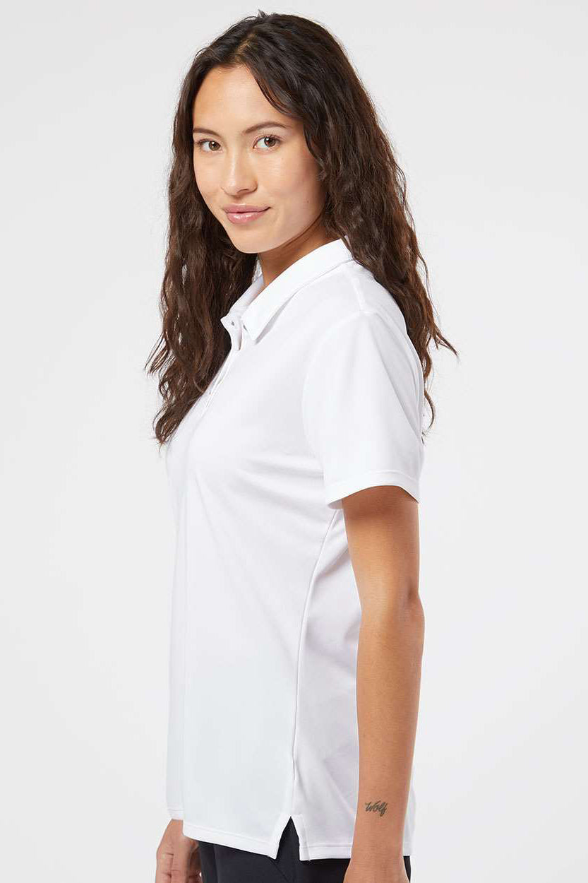 Adidas A231 Womens Performance Short Sleeve Polo Shirt White Model Side