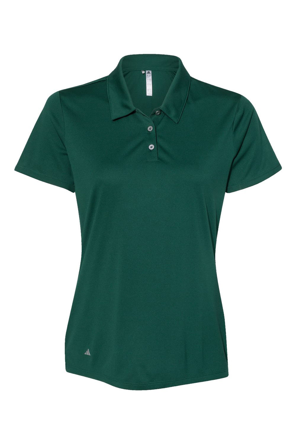 Adidas A231 Womens Performance UPF 50+ Short Sleeve Polo Shirt Collegiate Green Flat Front