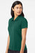 Adidas A231 Womens Performance UPF 50+ Short Sleeve Polo Shirt Collegiate Green Model Side