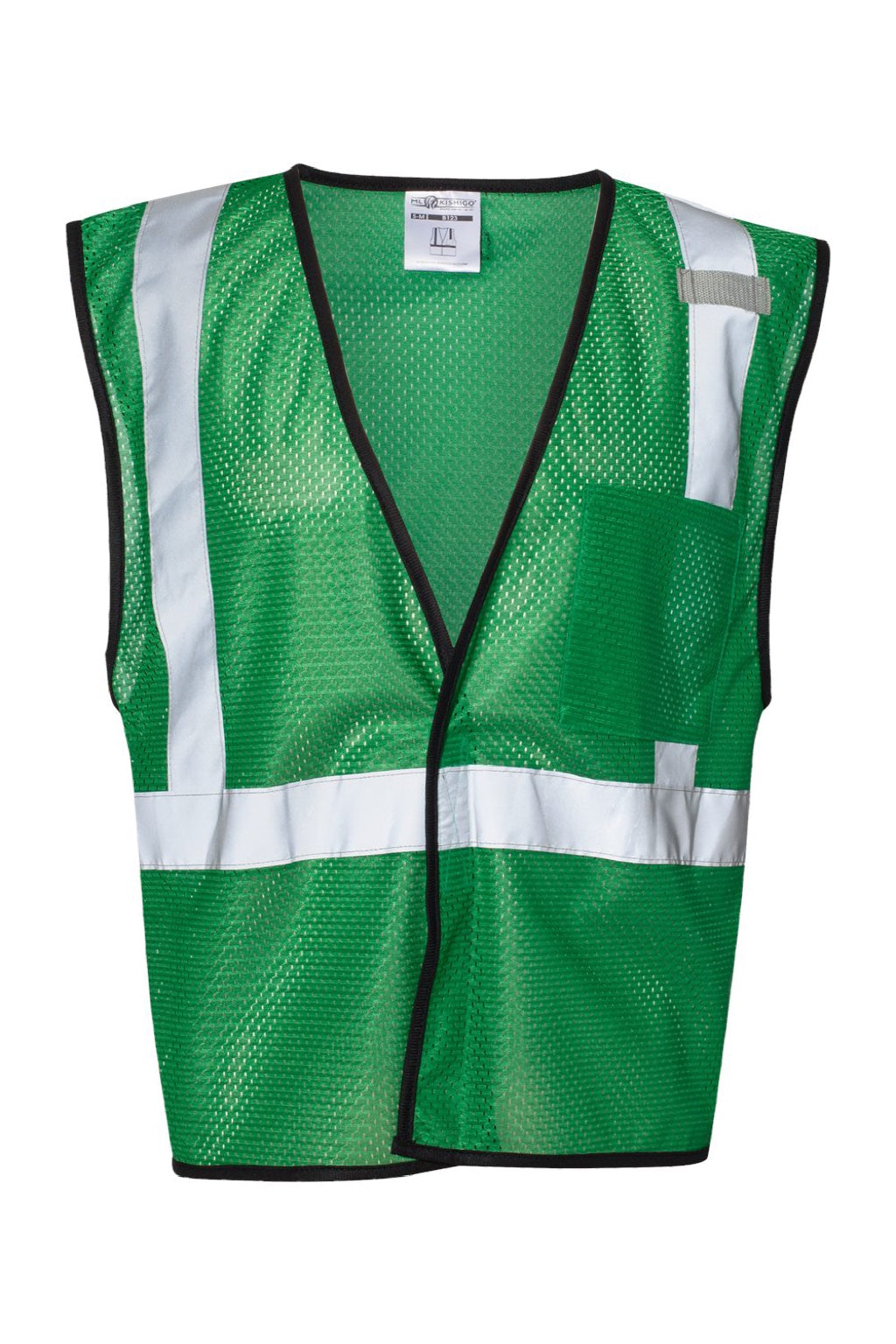 Kishigo B120-131 Unisex EV Series Enhanced Visibility Non-ANSI Vest Green Flat Front