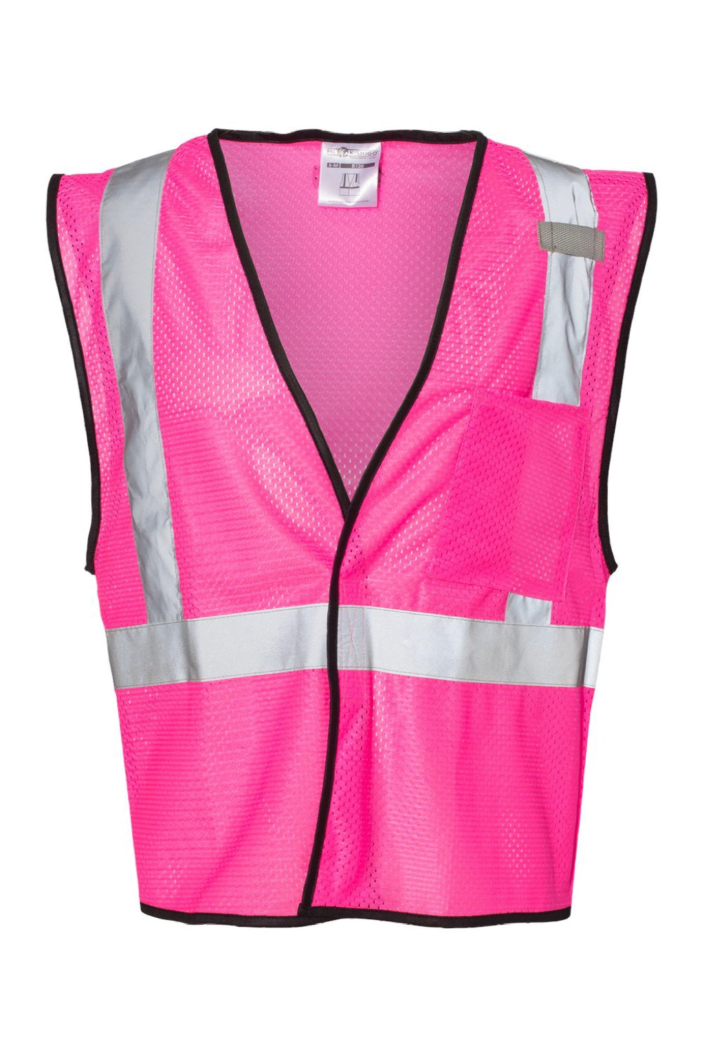 Kishigo B120-131 Unisex EV Series Enhanced Visibility Non-ANSI Vest Pink Flat Front