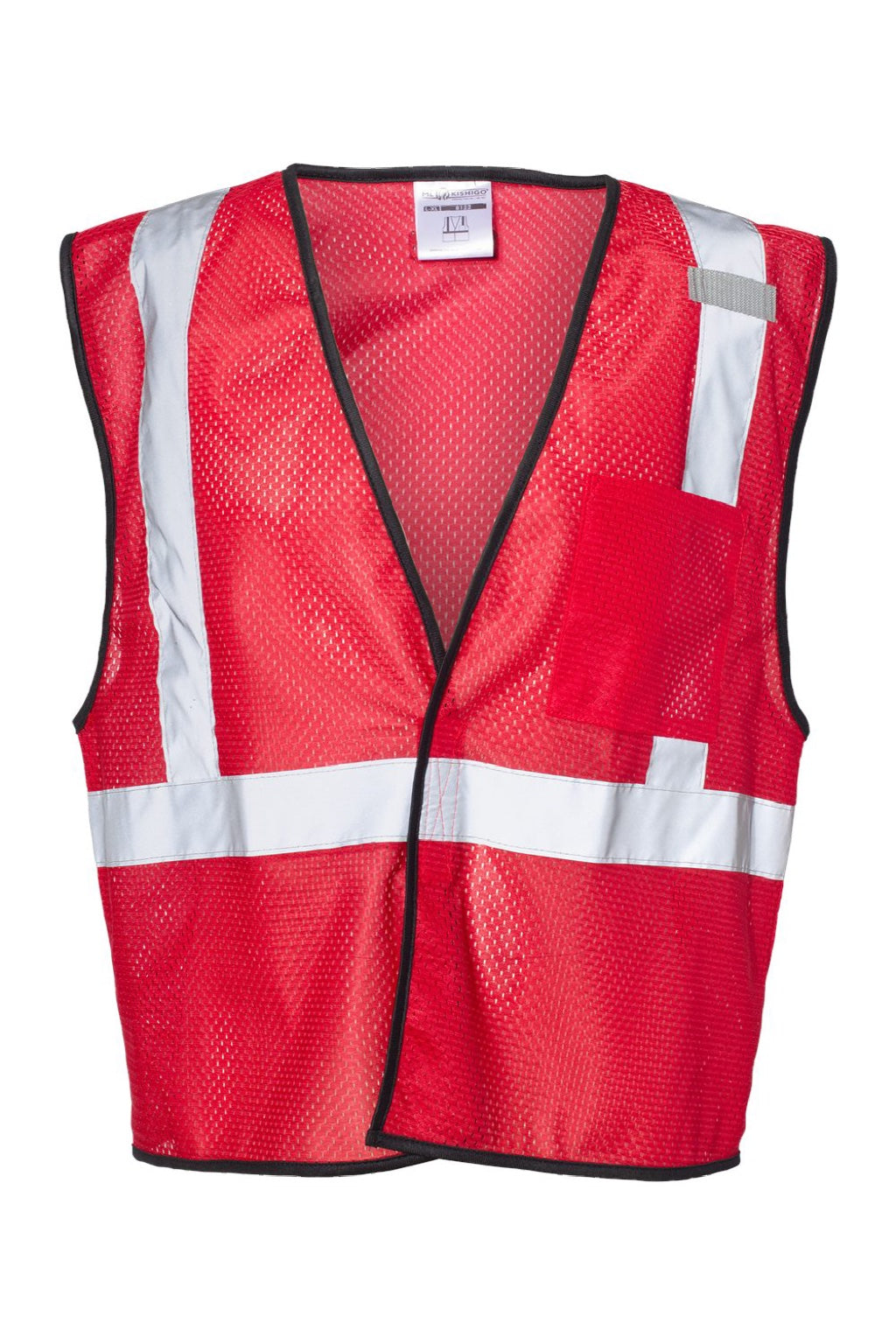 Kishigo B120-131 Unisex EV Series Enhanced Visibility Non-ANSI Vest Red Flat Front