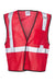 Kishigo B120-131 Unisex EV Series Enhanced Visibility Non-ANSI Vest Red Flat Front