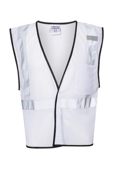 Kishigo B120-131 Unisex EV Series Enhanced Visibility Non-ANSI Vest White Flat Front