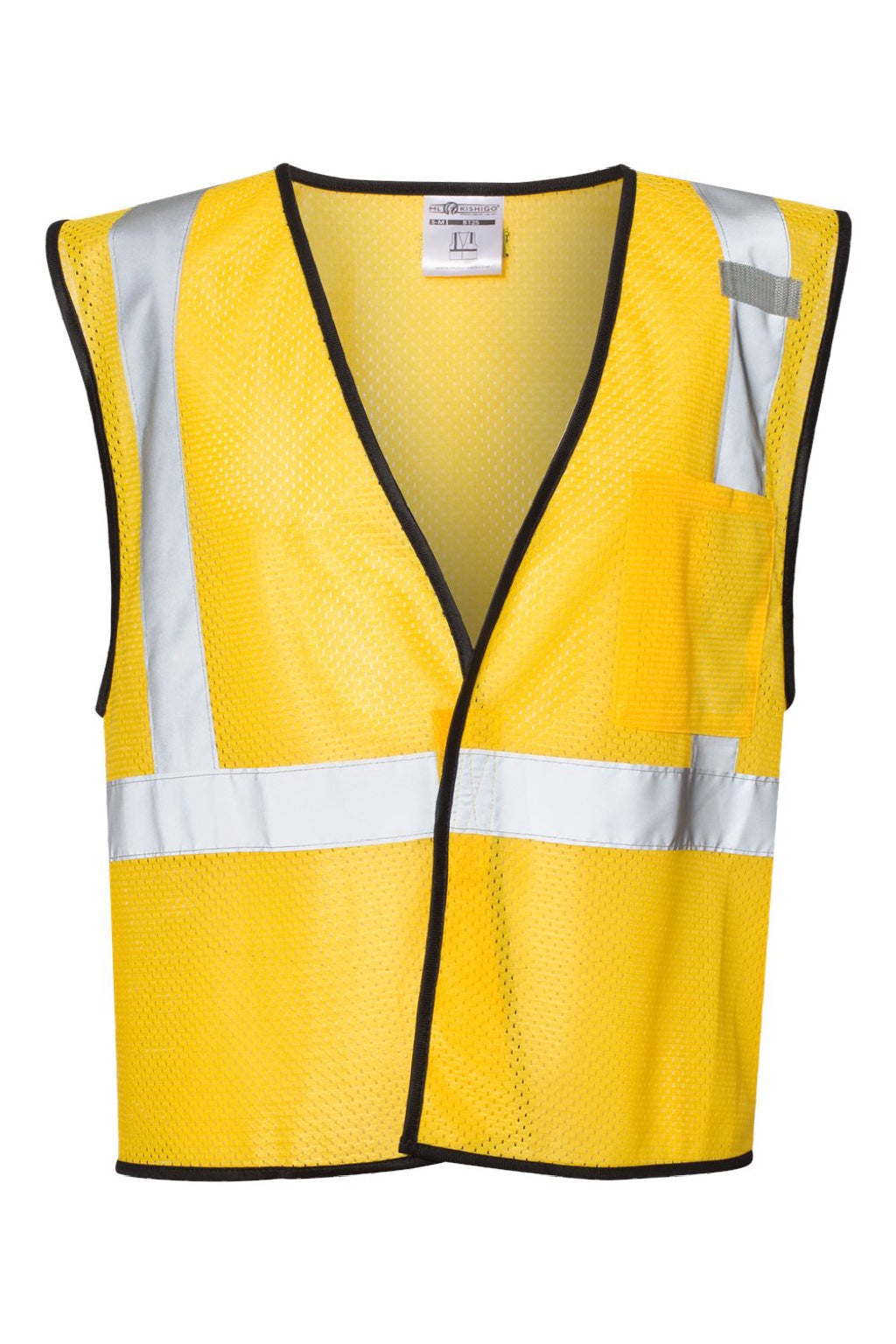 Kishigo B120-131 Unisex EV Series Enhanced Visibility Non-ANSI Vest Yellow Flat Front