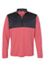 Adidas A280 Mens 1/4 Zip Pullover Heather Power Red/Carbon Grey Flat Front