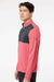 Adidas A280 Mens UPF 50+ 1/4 Zip Sweatshirt Heather Power Red/Carbon Grey Model Side