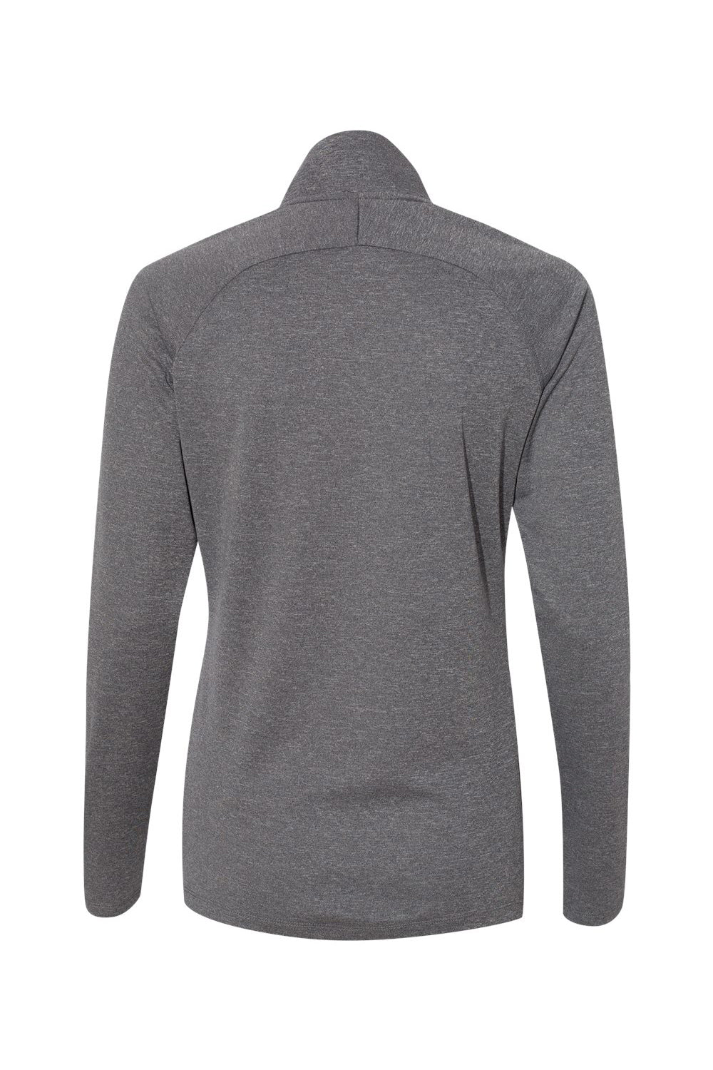 Adidas A281 Womens UPF 50+ 1/4 Zip Sweatshirt Heather Black/Carbon Grey Flat Back