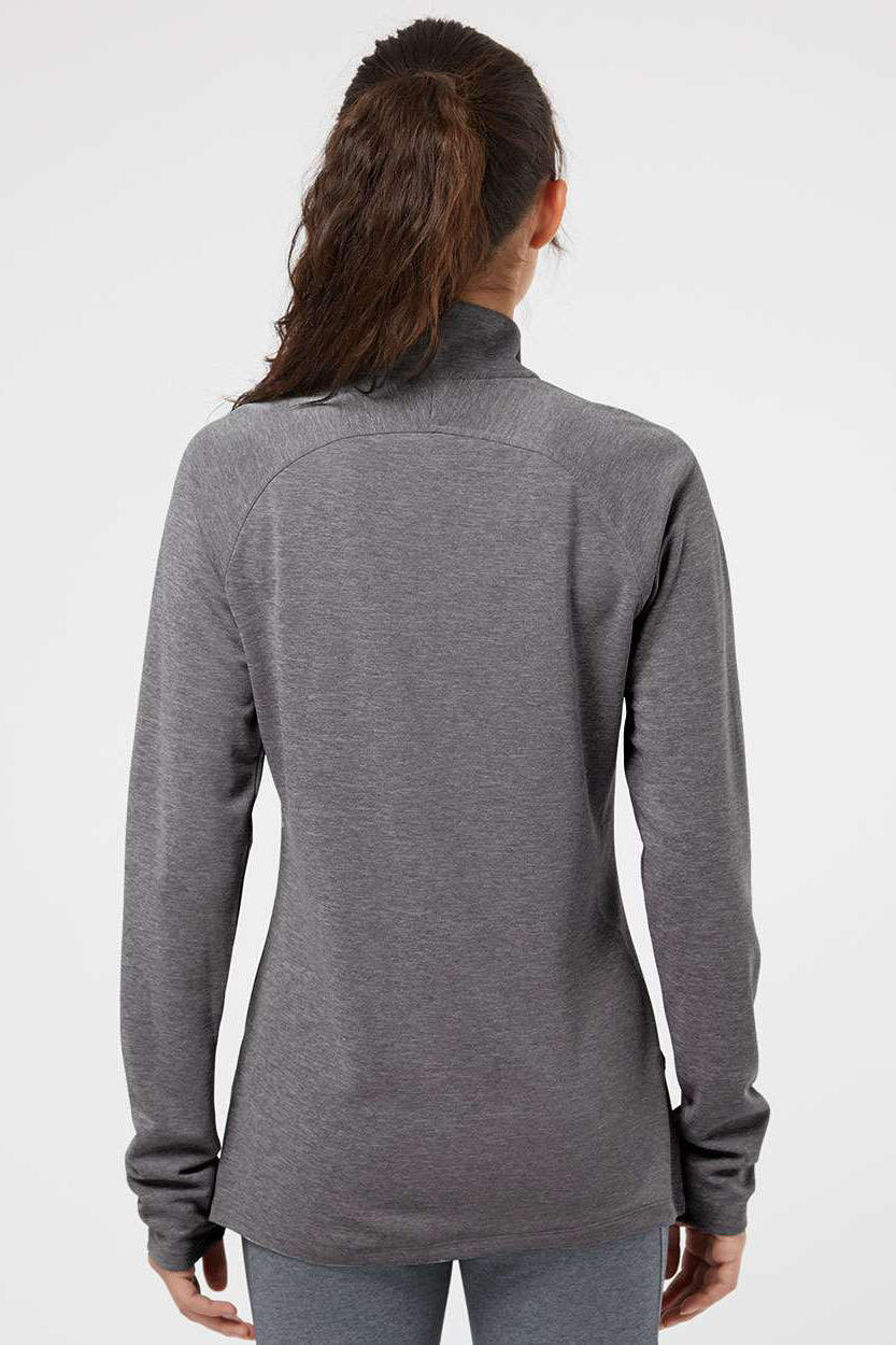 Adidas A281 Womens UPF 50+ 1/4 Zip Sweatshirt Heather Black/Carbon Grey Model Back