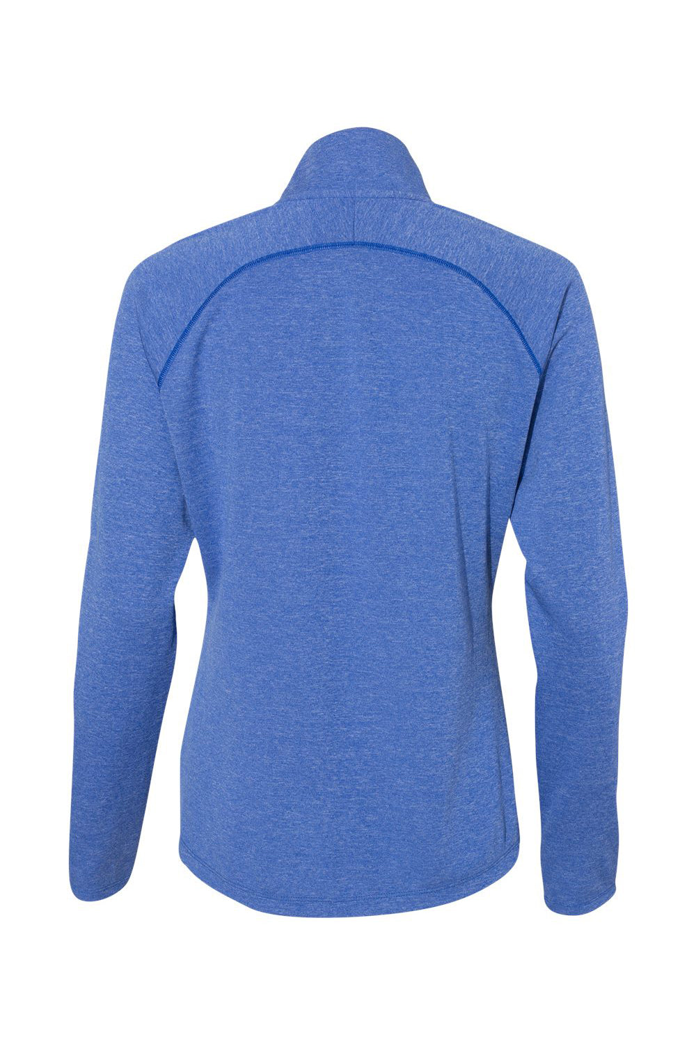 Adidas A281 Womens UPF 50+ 1/4 Zip Sweatshirt Heather Collegiate Royal Blue/Carbon Grey Flat Back