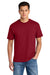 Gildan 75000 Mens Hammer Maxweight Short Sleeve Crewneck T-Shirt Cherry Red Model Front