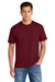 Gildan 75000 Mens Hammer Maxweight Short Sleeve Crewneck T-Shirt Garnet Red Model Front