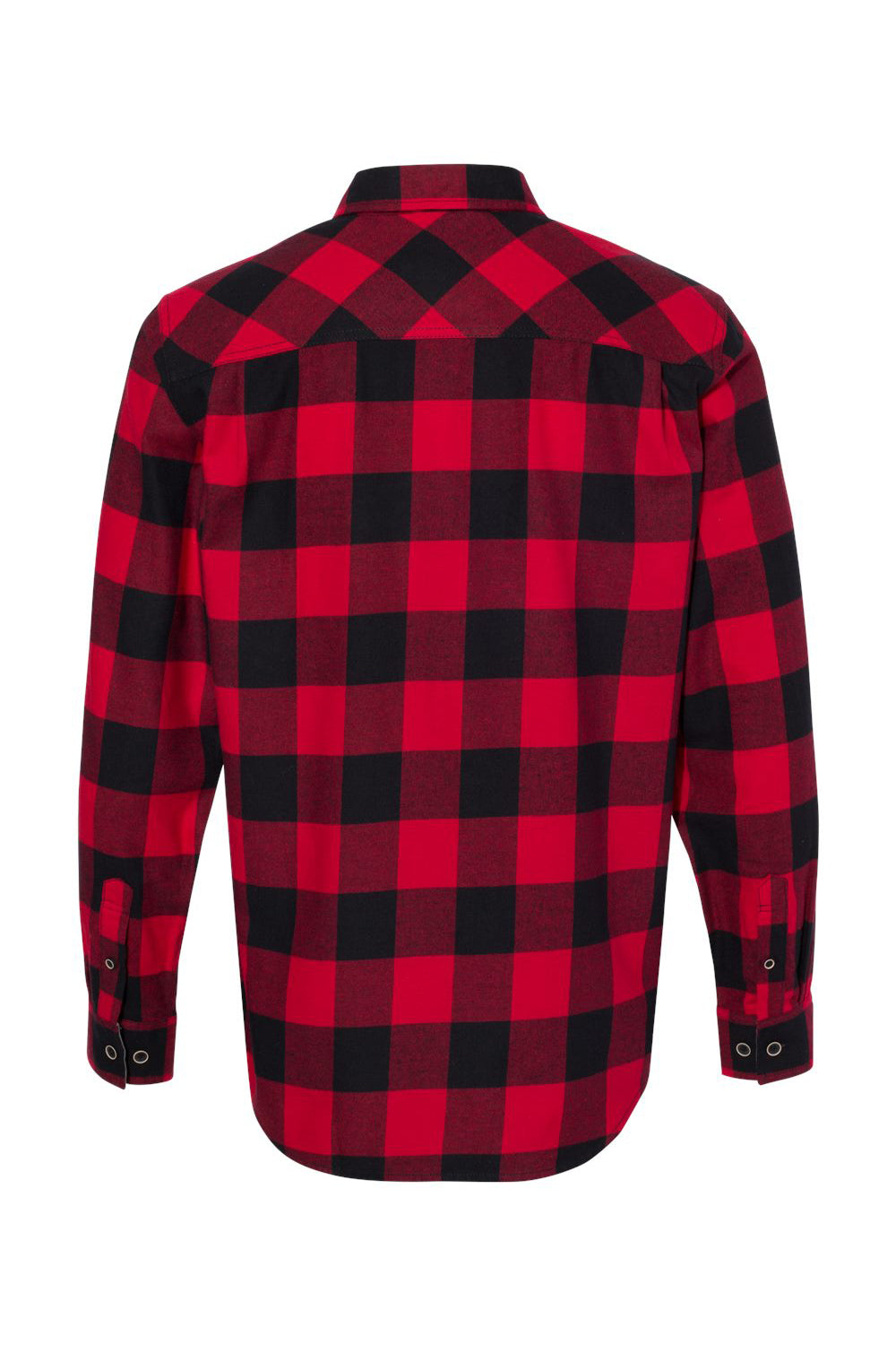 Weatherproof 164761 Mens Vintage Brushed Flannel Long Sleeve Button Down Shirt Crimson Red/Black Flat Back
