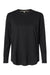 LAT 3508 Womens Fine Jersey Long Sleeve Crewneck T-Shirt Black Flat Front