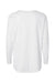 LAT 3508 Womens Fine Jersey Long Sleeve Crewneck T-Shirt White Flat Back