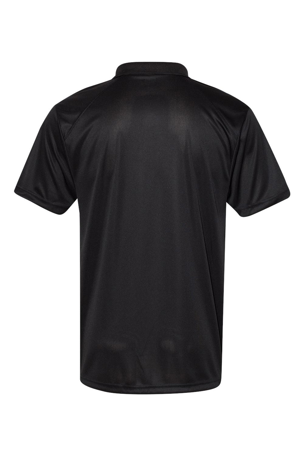 C2 Sport 5900 Mens Utility Moisture Wicking Short Sleeve Polo Shirt Black Flat Back