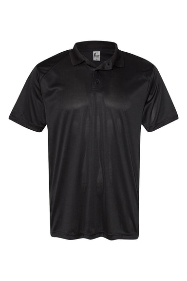 C2 Sport 5900 Mens Utility Moisture Wicking Short Sleeve Polo Shirt Black Flat Front