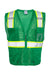 Kishigo B100-111 Unisex EV Series Enhanced Visibility Multi Pocket Mesh Vest Green/Lime Green Flat Front