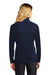 Eddie Bauer EB237 Womens Smooth Fleece 1/4 Zip Sweatshirt River Navy Blue Model Back