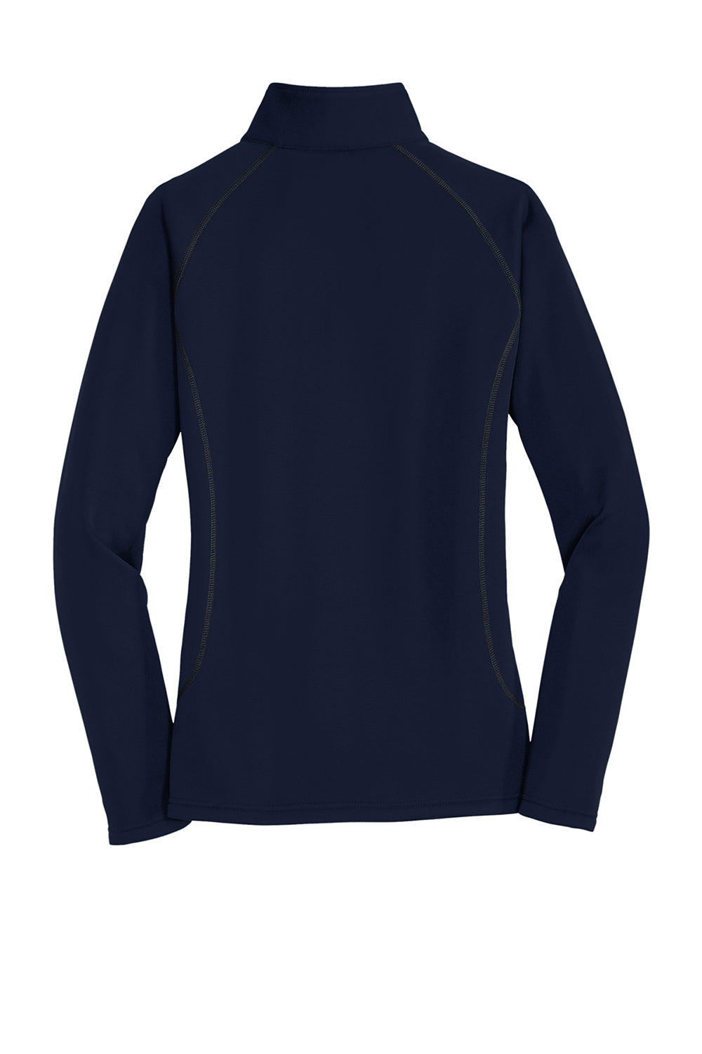 Eddie Bauer EB237 Womens Smooth Fleece 1/4 Zip Sweatshirt River Navy Blue Flat Back