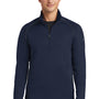 Eddie Bauer Mens Smooth Fleece 1/4 Zip Sweatshirt - River Navy Blue