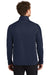 Eddie Bauer EB236 Mens Smooth Fleece 1/4 Zip Sweatshirt River Navy Blue Model Back