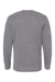 LAT 6918 Mens Fine Jersey Long Sleeve Crewneck T-Shirt Heather Granite Grey Flat Back