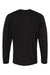 LAT 6918 Mens Fine Jersey Long Sleeve Crewneck T-Shirt Black Flat Back