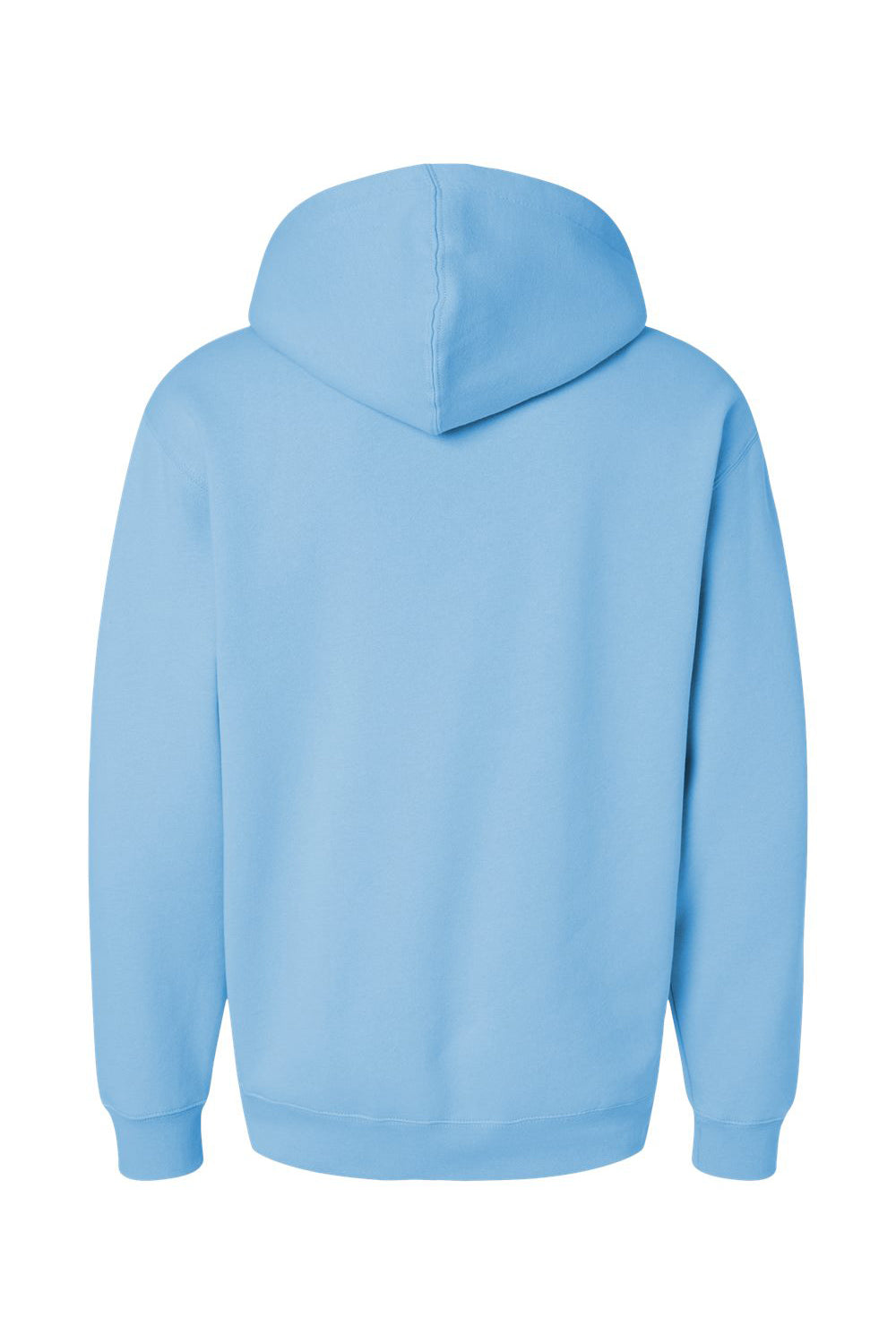 Independent Trading Company IND4000 Mens Hooded Sweatshirt Hoodie w/ Pouch Pocket Aqua Blue Flat Back