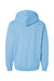 Independent Trading Company IND4000 Mens Hooded Sweatshirt Hoodie w/ Pouch Pocket Aqua Blue Flat Back