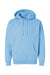 Independent Trading Company IND4000 Mens Hooded Sweatshirt Hoodie w/ Pouch Pocket Aqua Blue Flat Front