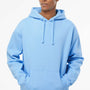 Independent Trading Company Mens Hooded Sweatshirt Hoodie w/ Pouch Pocket - Aqua Blue