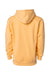 Independent Trading Company IND4000 Mens Hooded Sweatshirt Hoodie w/ Pouch Pocket Peach Flat Back