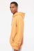 Independent Trading Company IND4000 Mens Hooded Sweatshirt Hoodie w/ Pouch Pocket Peach Model Side