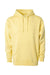 Independent Trading Company IND4000 Mens Hooded Sweatshirt Hoodie w/ Pouch Pocket Light Yellow Flat Front