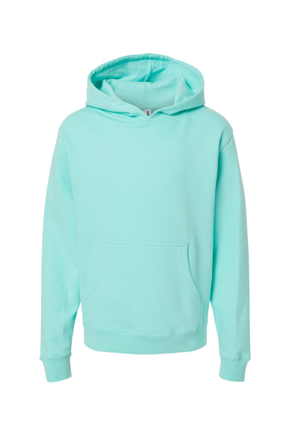 Independent Trading Company SS4001Y Youth Hooded Sweatshirt Hoodie w/ Pouch Pocket Mint Green Flat Front