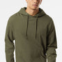 Independent Trading Company Mens Hooded Sweatshirt Hoodie w/ Pouch Pocket - Army Green