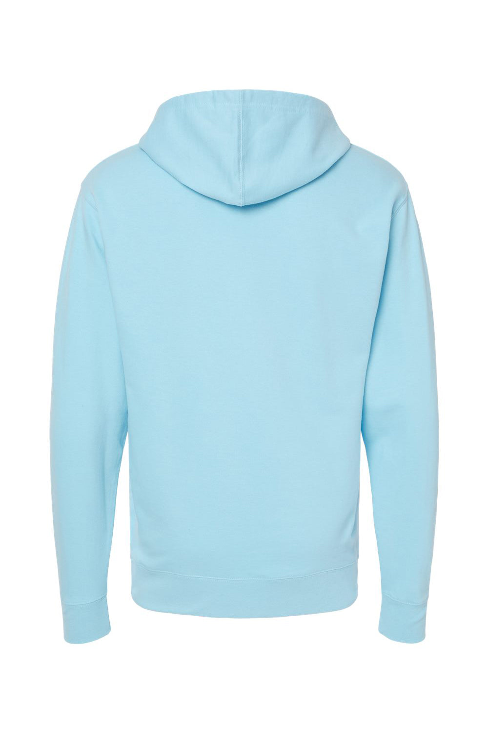 Independent Trading Company SS4500 Mens Hooded Sweatshirt Hoodie w/ Pouch Pocket Aqua Blue Flat Back