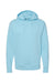 Independent Trading Company SS4500 Mens Hooded Sweatshirt Hoodie w/ Pouch Pocket Aqua Blue Flat Front