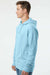 Independent Trading Company SS4500 Mens Hooded Sweatshirt Hoodie w/ Pouch Pocket Aqua Blue Model Side