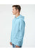 Independent Trading Co. SS4500 Mens Hooded Sweatshirt Hoodie Aqua Blue Model Side