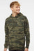 Independent Trading Company SS4500 Mens Hooded Sweatshirt Hoodie w/ Pouch Pocket Forest Green Camo Model Front