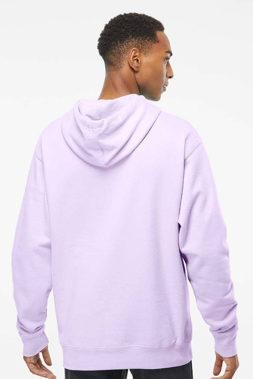 Independent Trading Company SS4500 Mens Hooded Sweatshirt Hoodie w/ Pouch Pocket Lavender Purple Model Back