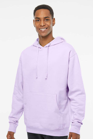 Independent Trading Company SS4500 Mens Hooded Sweatshirt Hoodie w/ Pouch Pocket Lavender Purple Model Front