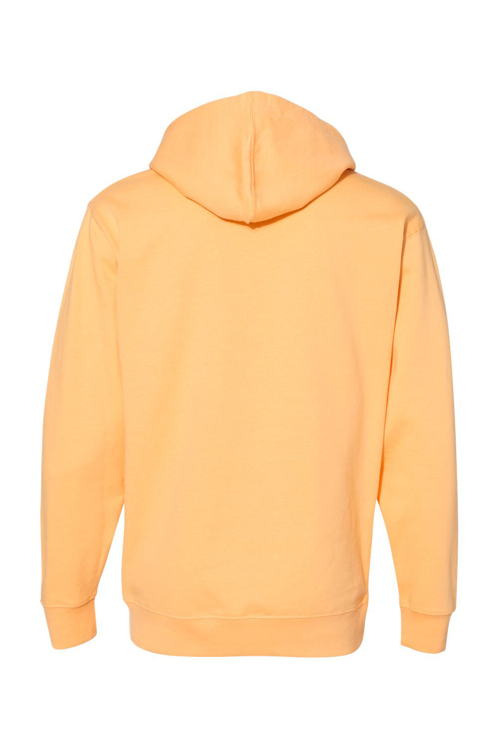 Independent Trading Company SS4500 Mens Hooded Sweatshirt Hoodie w/ Pouch Pocket Peach Flat Back