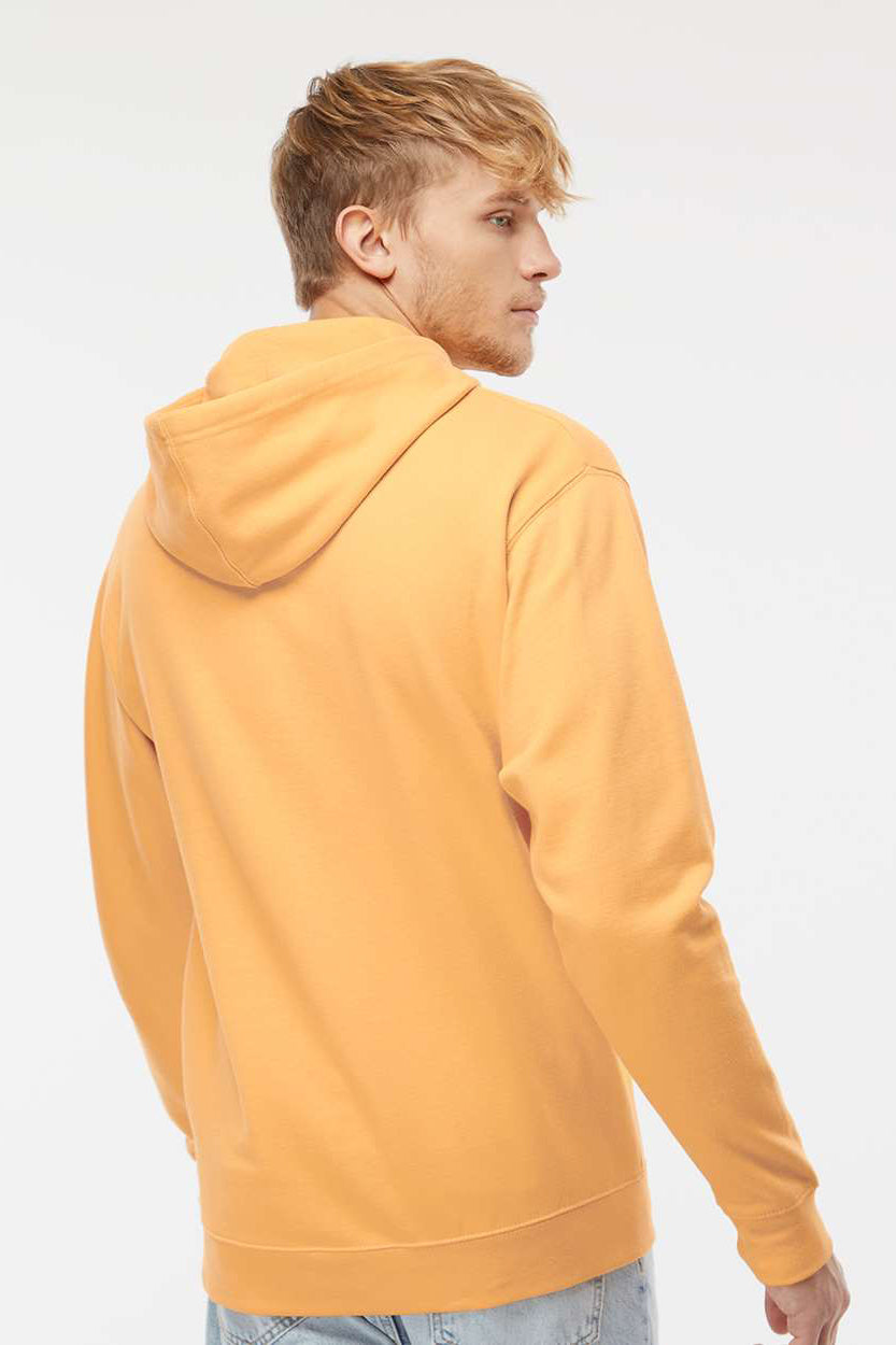 Independent Trading Company SS4500 Mens Hooded Sweatshirt Hoodie w/ Pouch Pocket Peach Model Back