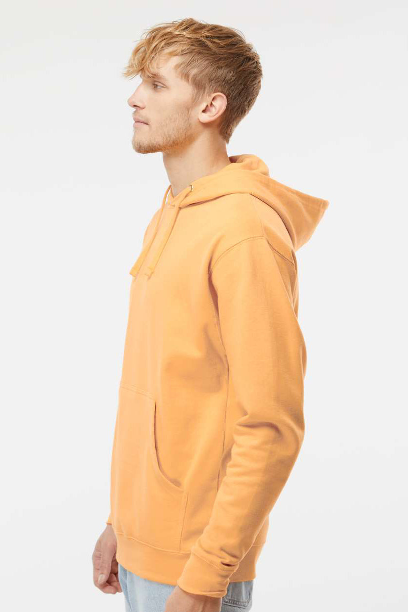 Independent Trading Company SS4500 Mens Hooded Sweatshirt Hoodie w/ Pouch Pocket Peach Model Side